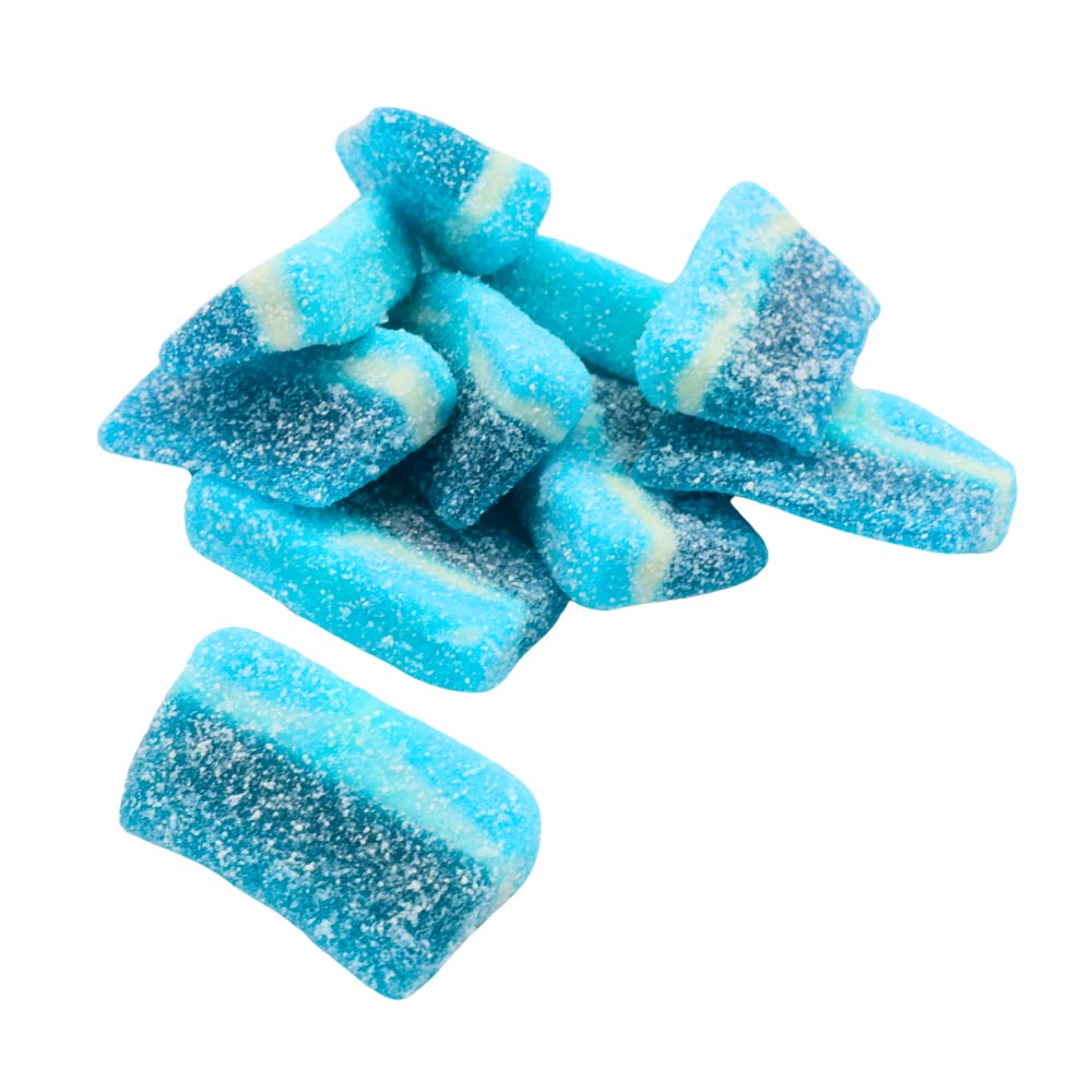 Fizzy blue raspberry slices