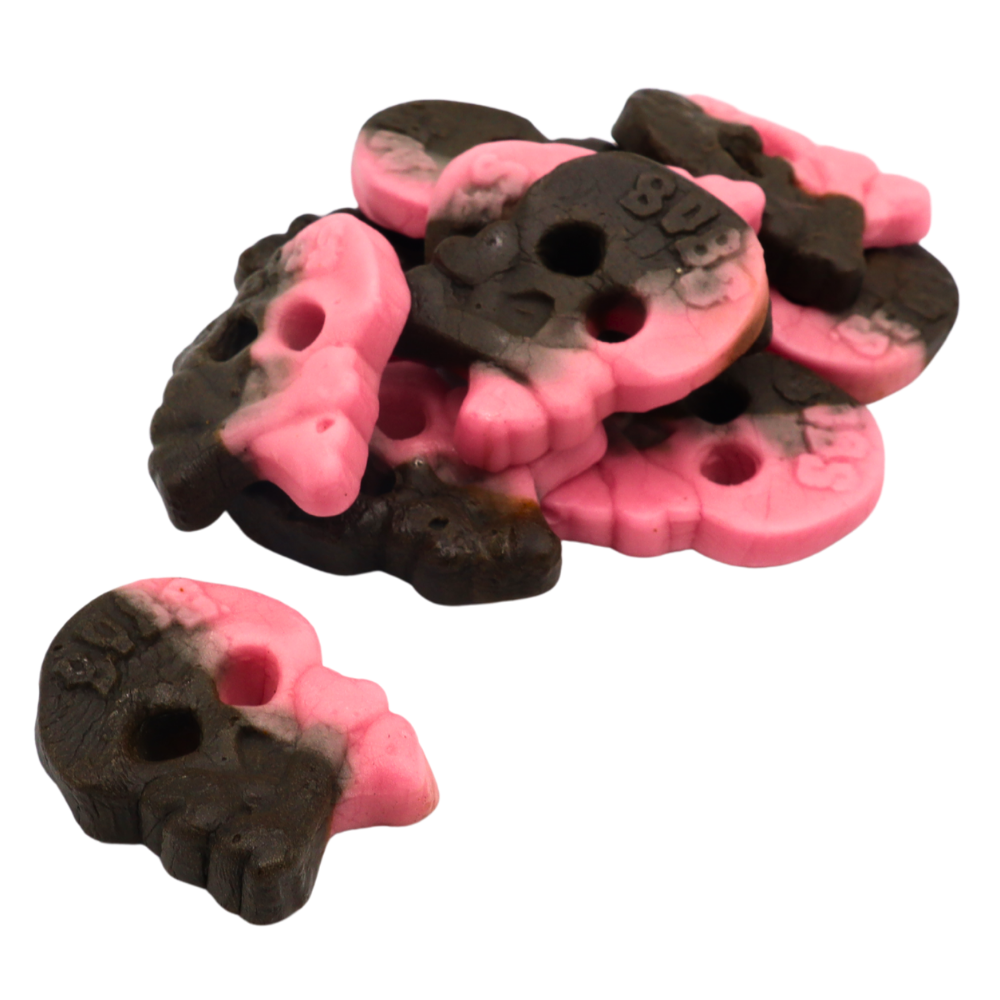 Bubs Raspberry & Liquorice Skulls