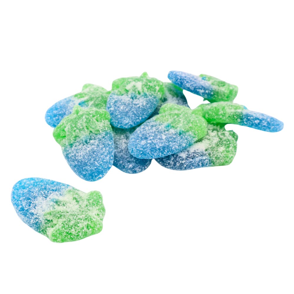 Fizzy blue raspberries